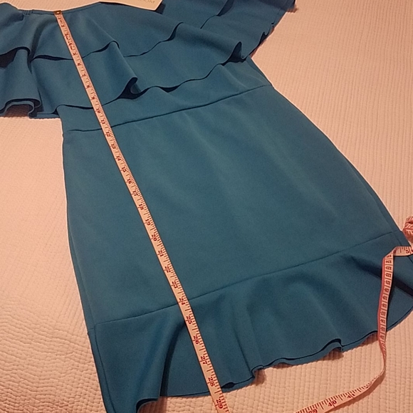 NWT Asos Frill Bardot Mini Dress, sz US 10 - Picture 6 of 9